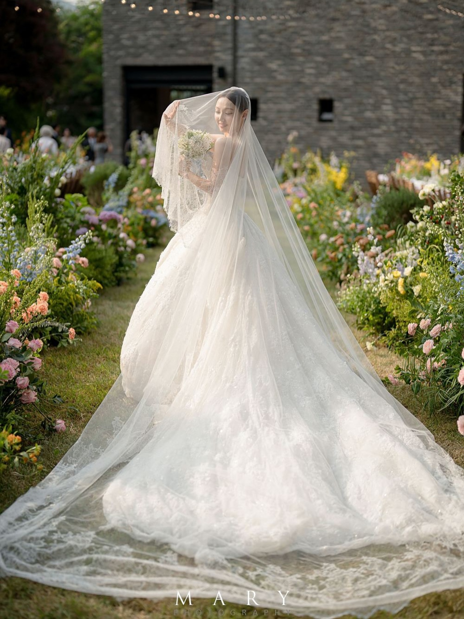 gray wedding dress Grey Outdoor Wedding Dress,Illsuion Long Sleeves Wedding Gown,WD00459