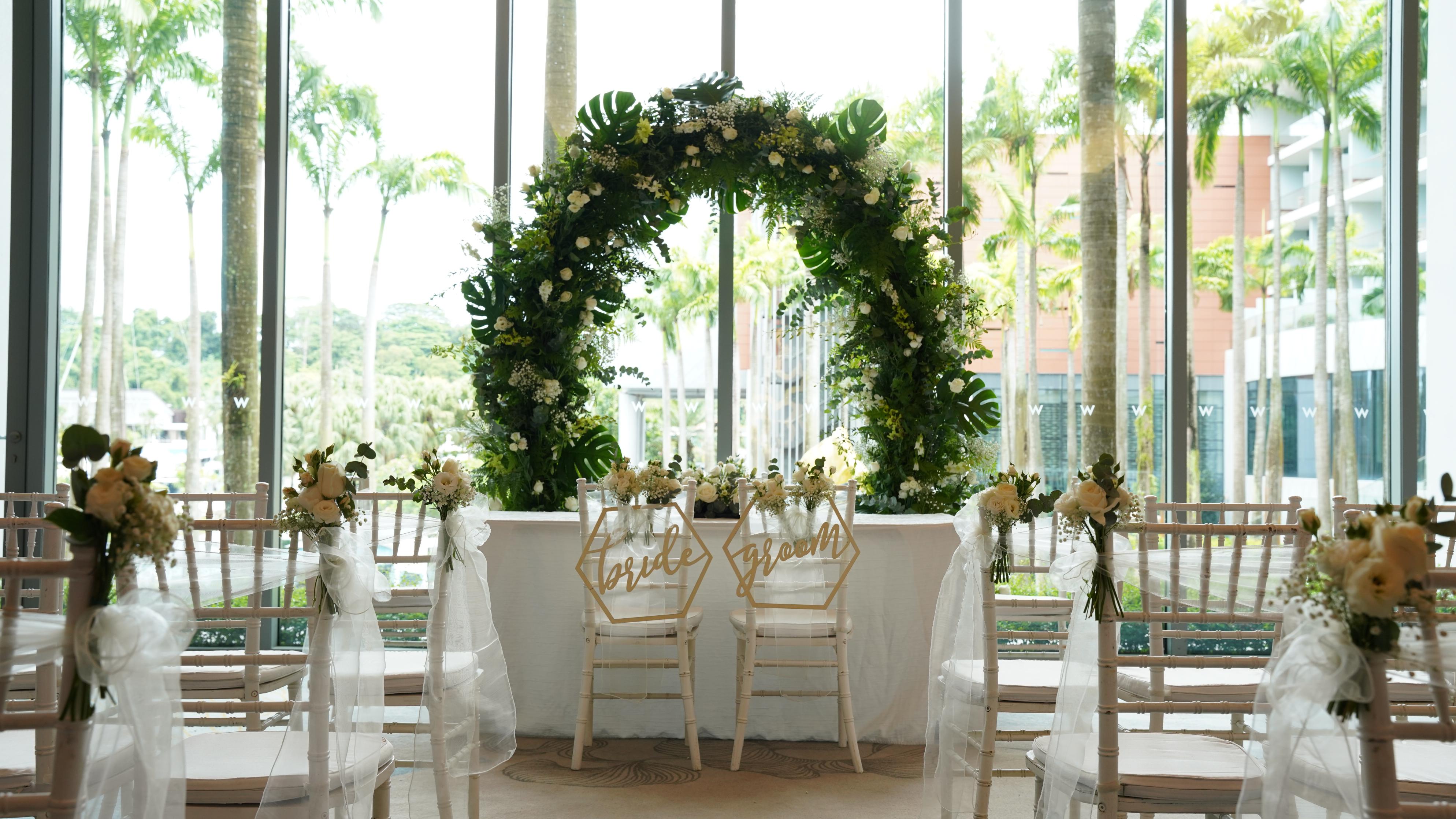W solemnization   lawn view