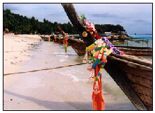Boat with wreath
