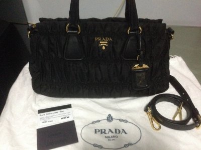 Prada B1407M black close up bag.JPG