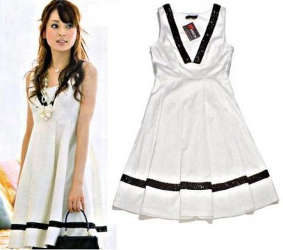 Shiny white Dress decorated with Sequin.jpg